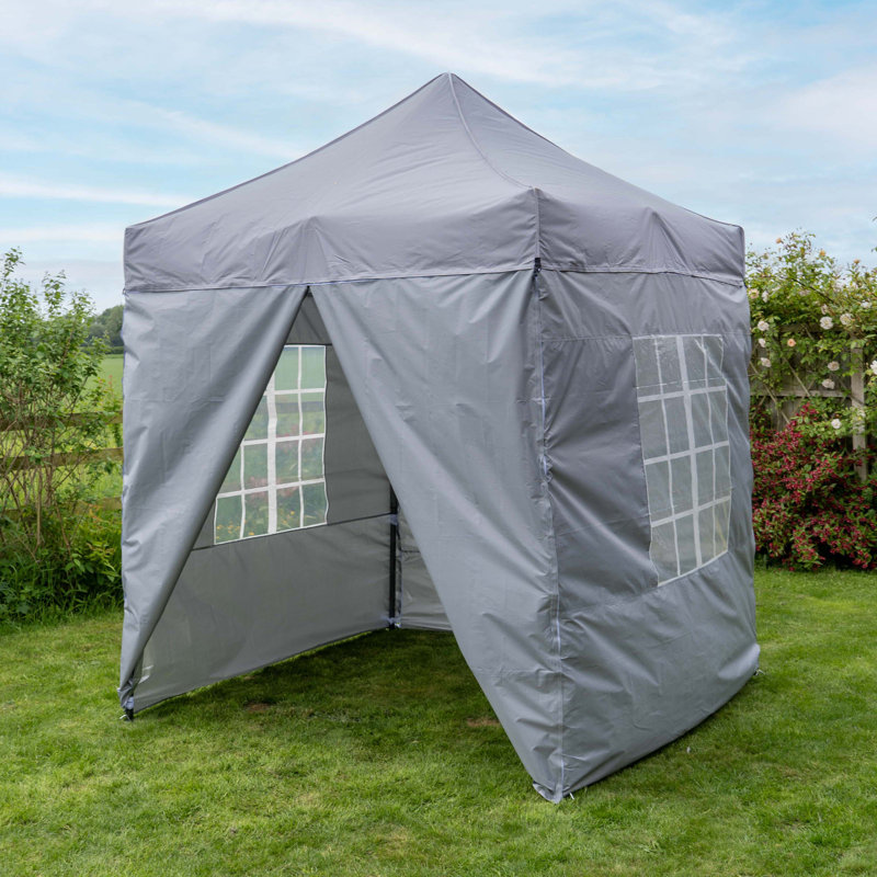 Caeden 2m x 2m Steel Pop-Up Gazebo, Light Grey