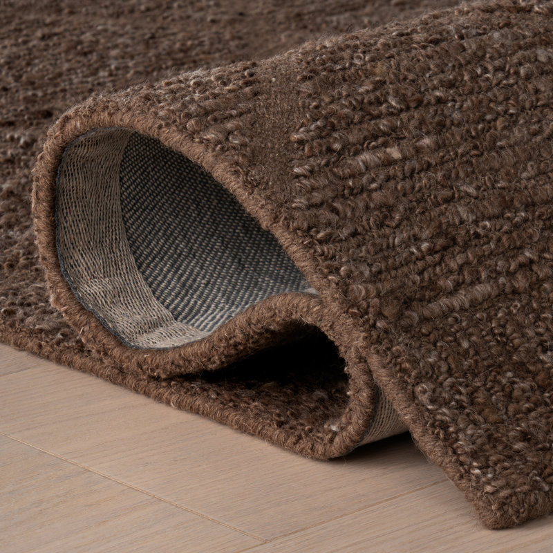 Julina Trellis Bohemian Wool Area Rug, Brown, Rectangle 8'6" x 11'6"