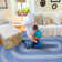 Damell Braided Non-Shedding Reversible Jute Blue Rug