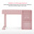 Arbadella Vanity Makeup Desk, Rectangle Accent Manicure Table with Cabinet-1888140676