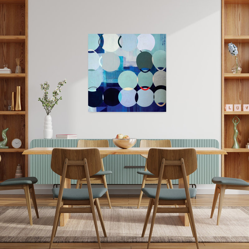 Cercles n ° 3, art moderne abstrait, H 36 po x l 36 po