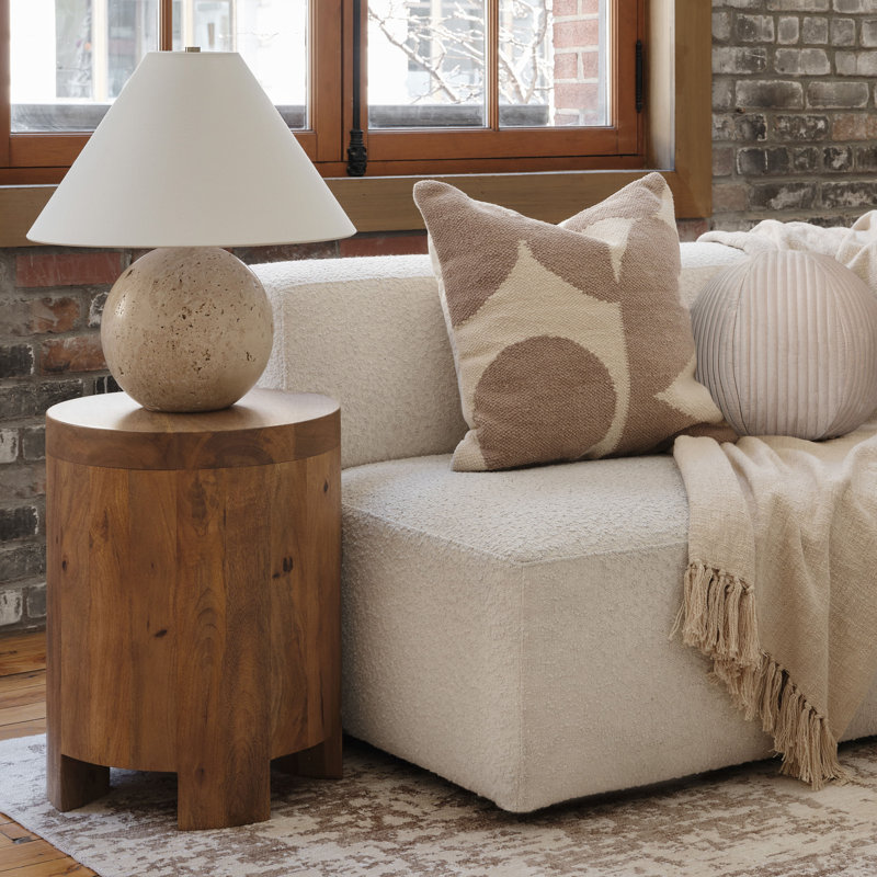 Lampe de table Minerba, Beige, Ivoire