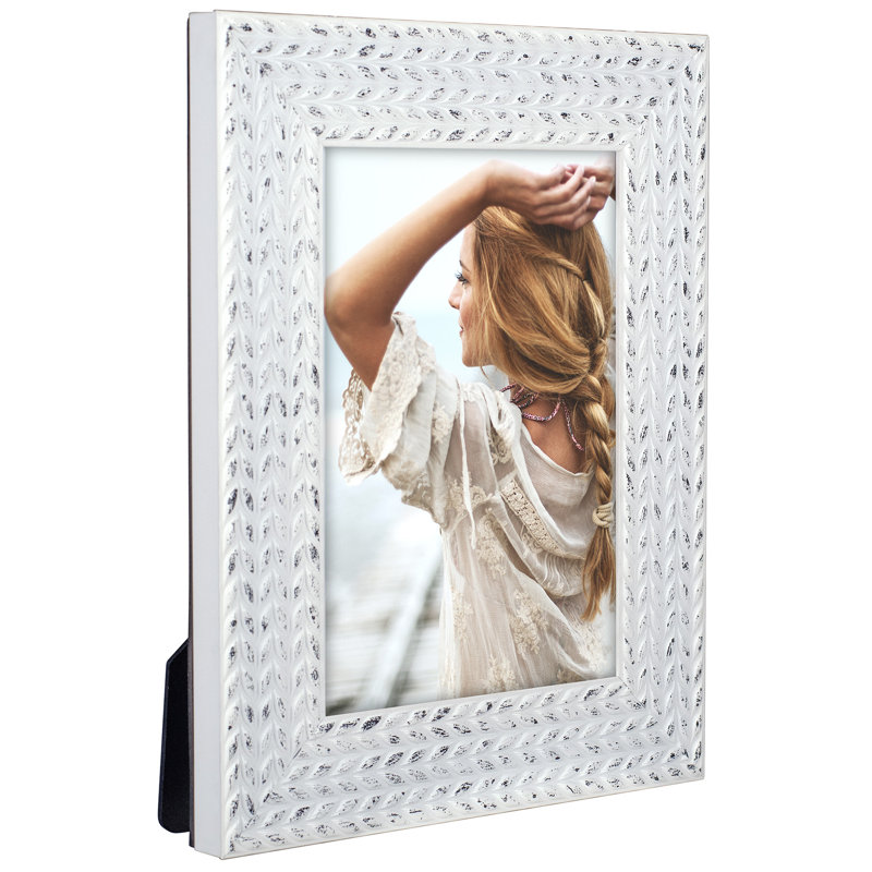 White Embossed Picture Frame