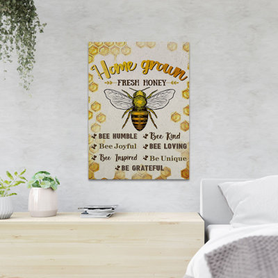 A Bee - Fresh Honey - 1 pièce, impression sur toile tendue