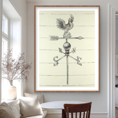 Vintage Weathervane - Rustic Livingroom Framed Print Decor
