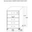 Commode de chambre à 5 tiroirs Malcolm