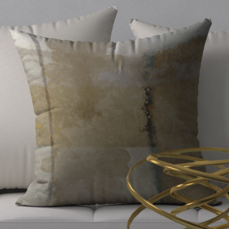 Abstract Throw Pillow, 18" H x 18" W