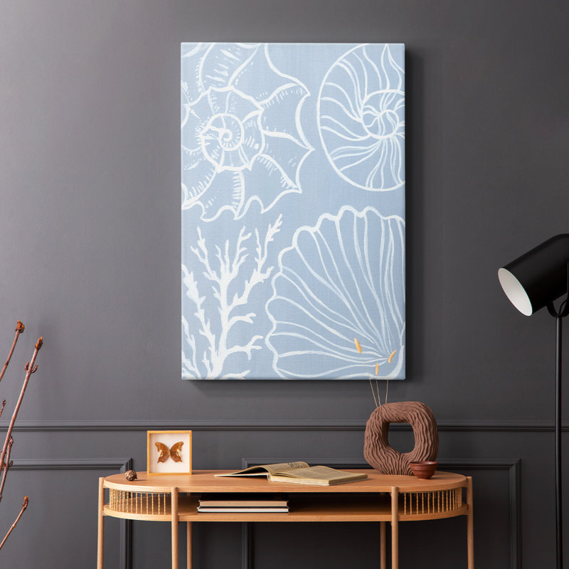 Shell Silhouettes I -Gallery Wrapped Cavas, 48" H x 32" W