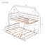 Lit simple au-dessus d'un lit double en bois avec style maison moderne