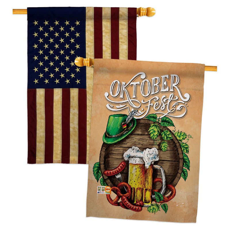 Drapeau de maison en polyester à 2 côtés 40 x 28 po