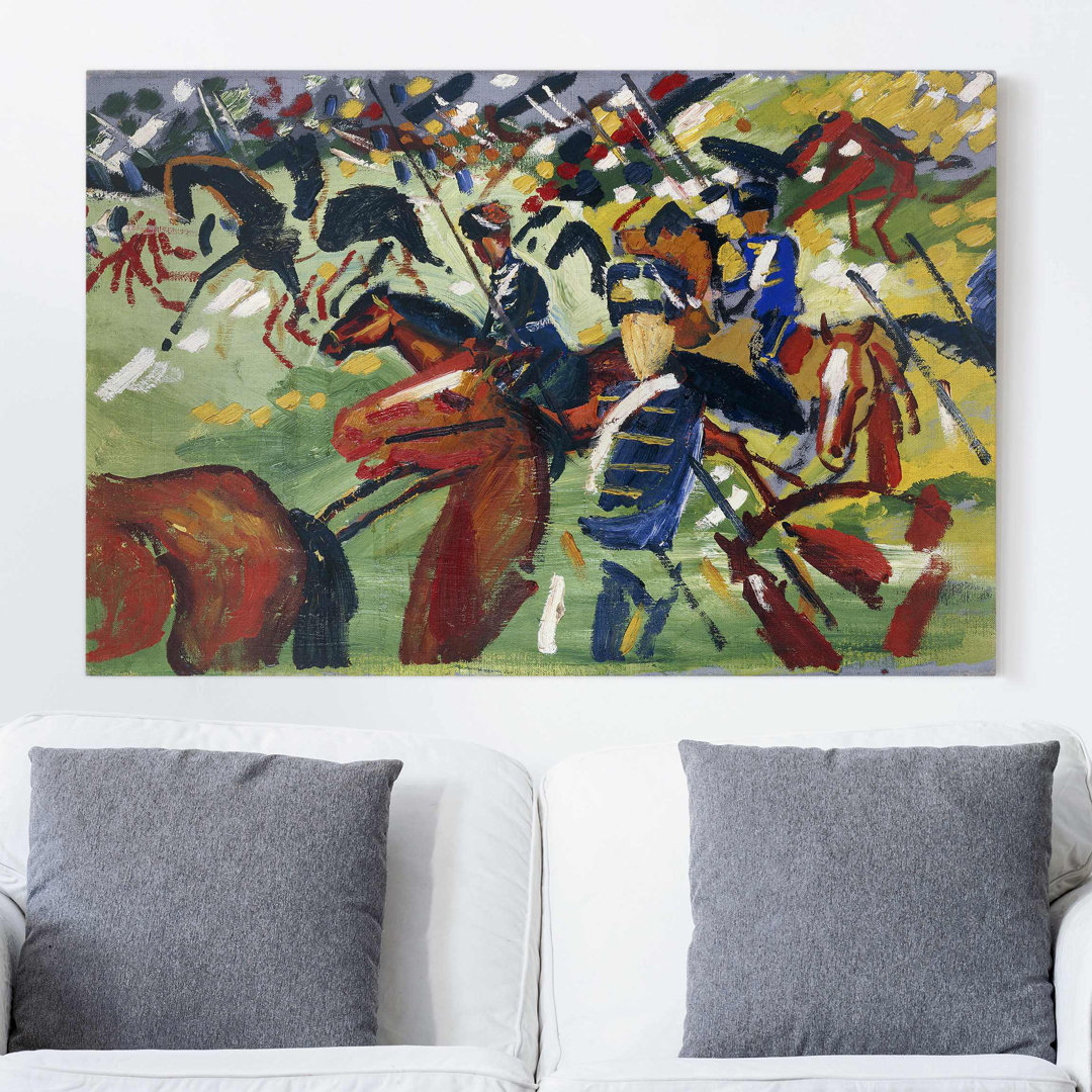 Leinwandbild Hussars on a Sortie von August Macke