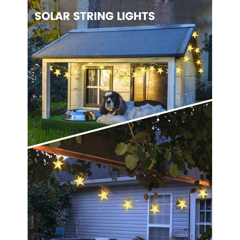Berenize Outdoor LED Solar Powered 30 - Bulb Fairy String Light