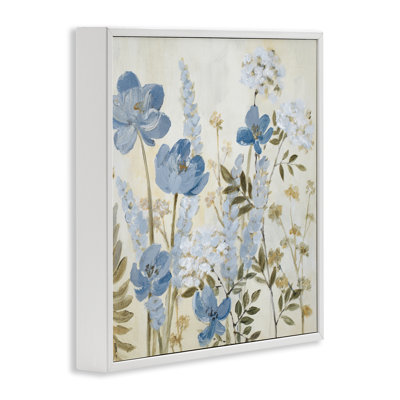 Paix dans le jardin bleu, estampe numérique, design par Lanie Loreth