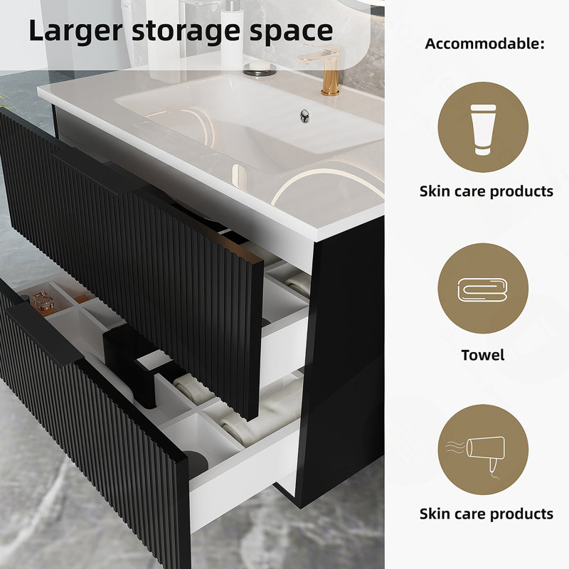 Meuble-lavabo 30 po avec lavabo en céramique