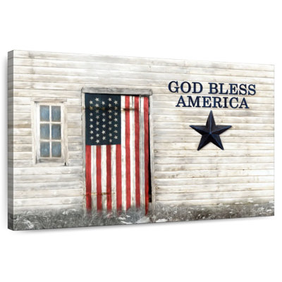 Borges God Bless American Flag