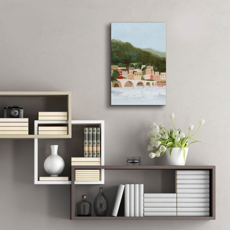 «Mountains By The Sea 2» par Grace Popp, art mural en verre acrylique, 16 po x 24 po, H 24 po x l 16 po