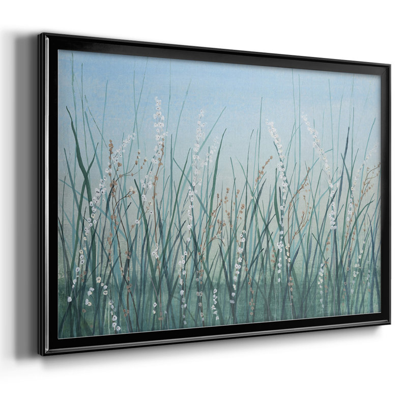 " Tall Grass II ", 14" H x 20" W x 1.5" D, Black