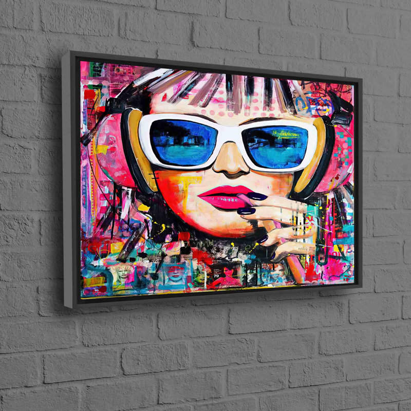 Print on Canvas, 50 cm H x 70 cm W, Framed Print without Mat, Black