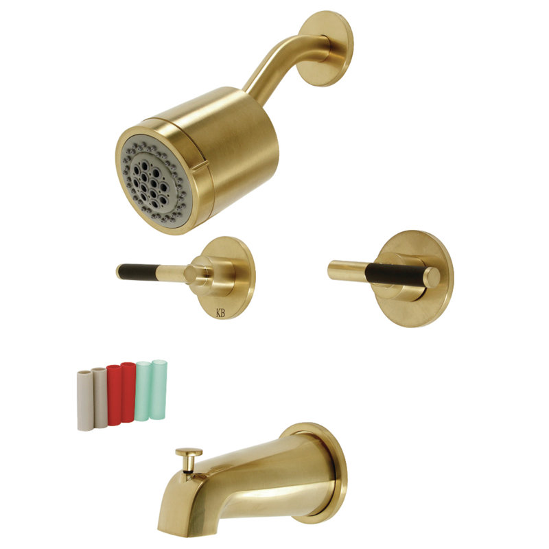 Robinet de baignoire et douche Kaiser, Laiton brossé