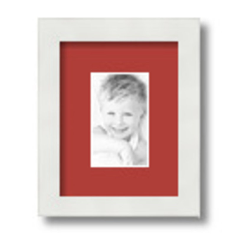 Matte Picture Frame with Mat, Deep Red