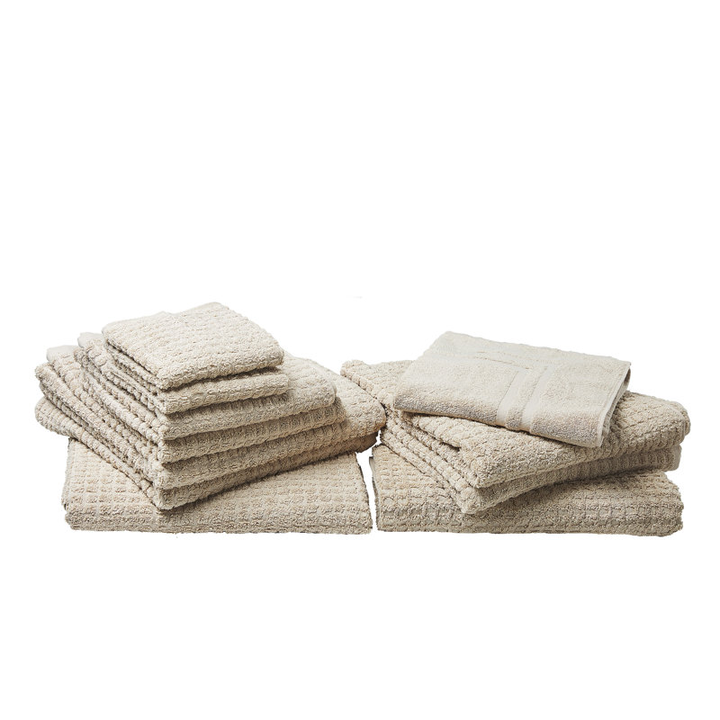 Aaban Midweight Waffle Mulit-Size Set, Beige