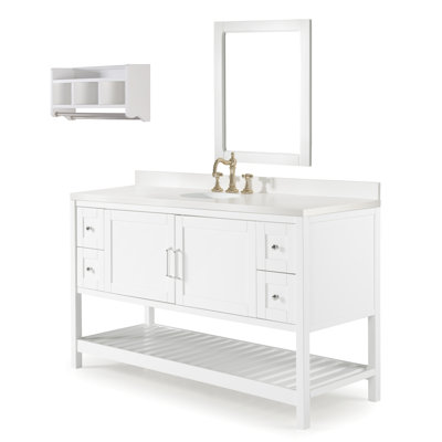 Ensemble de meuble-lavabo en bois 3 pièces Alaterre Furniture Bennet