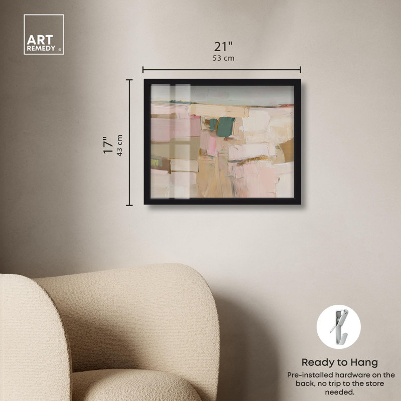 «Earthy Glam Gold II Boho Decor Shadowbox» par Art Remedy, H 17 po x l 21 po, Noir