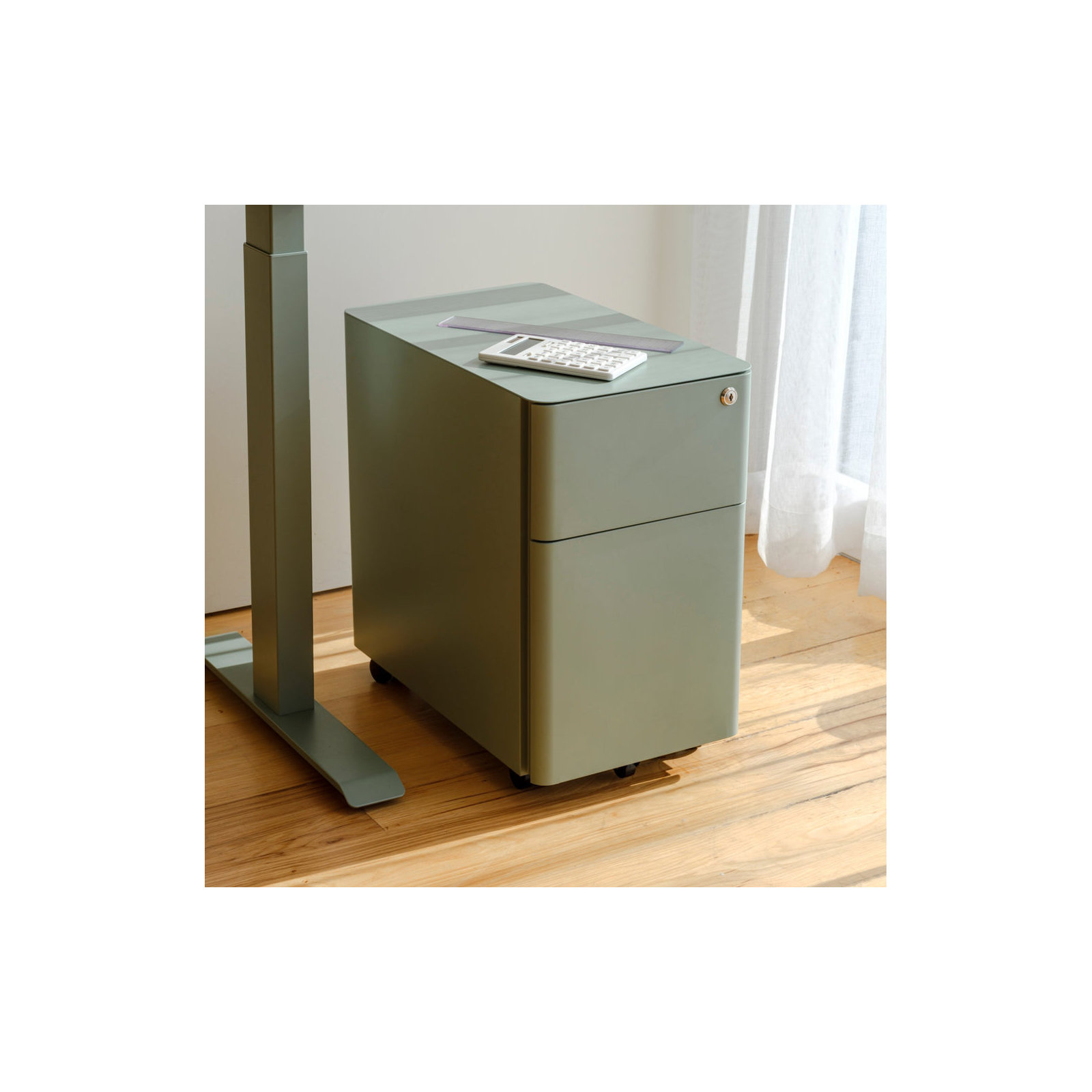 Small Filing Cabinet, Sage