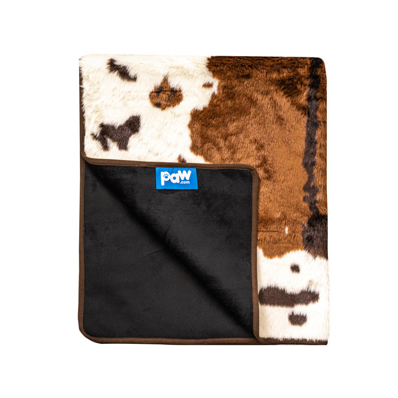 Medium Brown Faux Fur Waterproof Orthopedic Pet Blanket