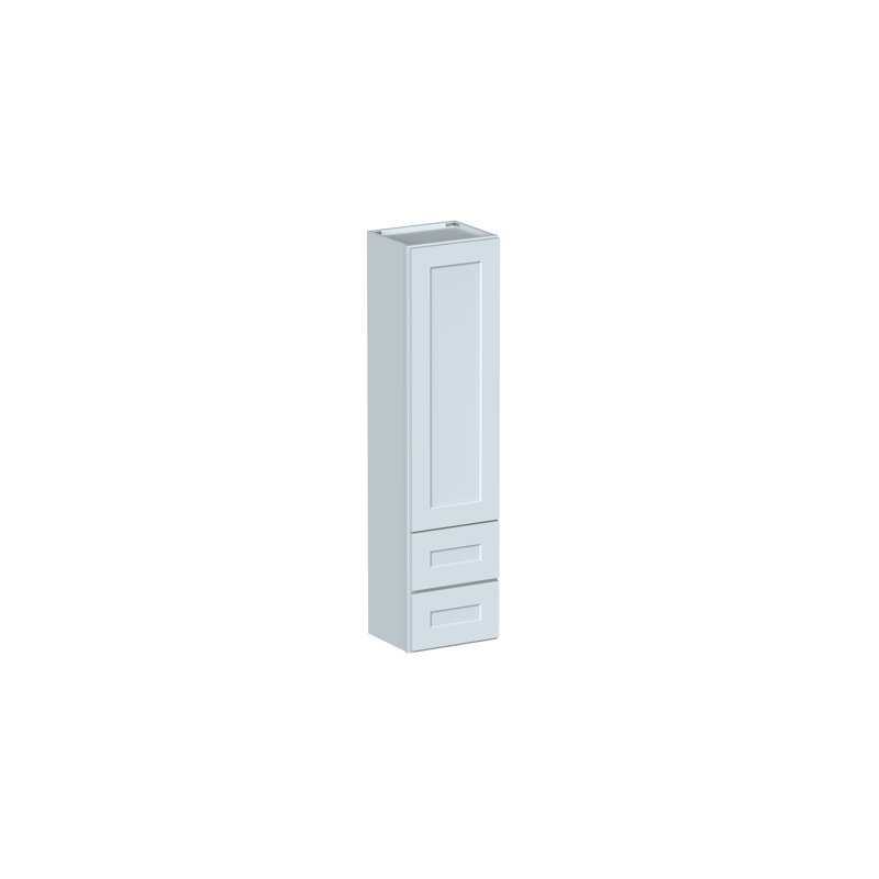Armoire à linge de comptoir de style Shaker de DL Cabinetry (prête à assembler) l 15 po x H 60 po x P 12 po - gris tourterelle