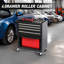 Coffre à outils robuste 29,92 "à 4 tiroirs, armoire à outils mobile en métal avec 4 roues, noir