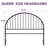 Arched Design Matte Black Metal Headboard With Adjustable Height Brackets For Queen/Full Bed Frame-1890779468