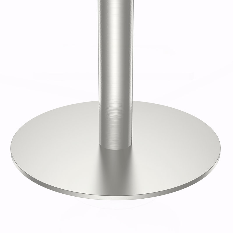 Square Modern Dining Table, Brown / Silver