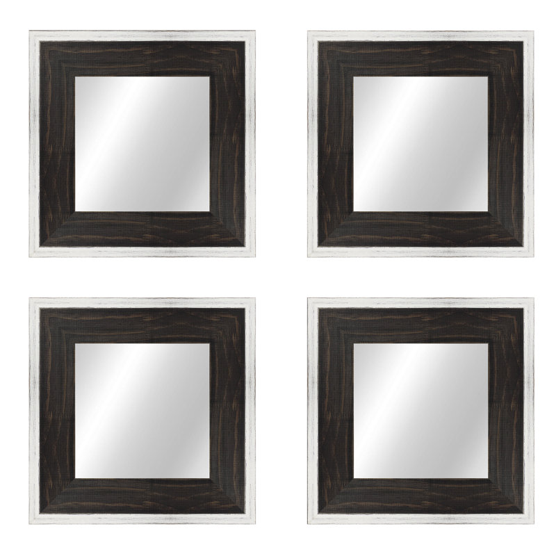 Natural Wood, 22.5" x 22.5", White/Black