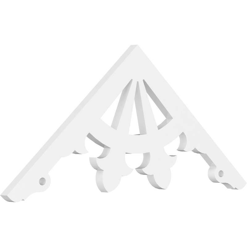 Pignon en PVC de qualité architecturale Riley, H 15 po x l 36 po x P 1 po, 10 / 12