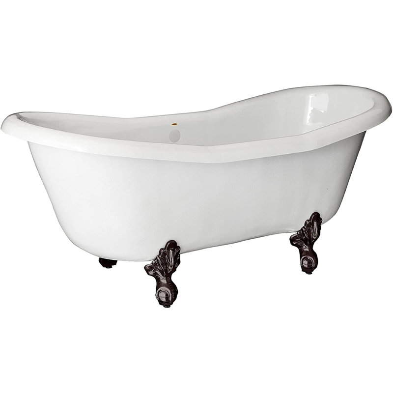 Duchess 68" x 30" Clawfoot Soaking Bathtub, Oil Rubbed Bronze