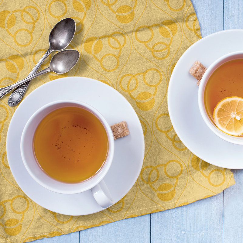 Jordao Tea Towel Kitchen Towel, Yellow, Poly Twill