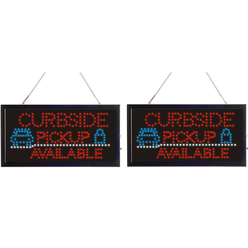 LED Curbside Pickup Available Sign
