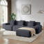 Canapé modulaire en L 113 po avec siège profond et repose-pieds mobile 113 po-117795075