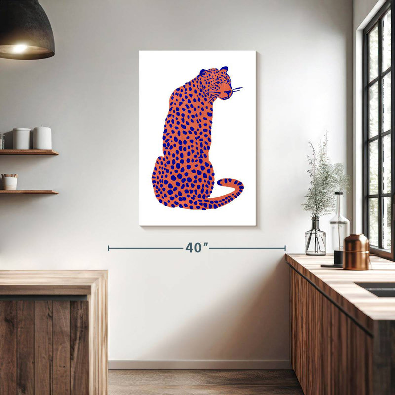Brampt Bright Leopard I, 39" H x 26" W