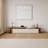 Extendable Wood Grain TV Stand With 3 Pine Drawers Modern Living Room Storage