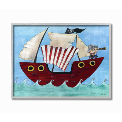 Bateau pirate en mer par Bealook Kids - Peinture