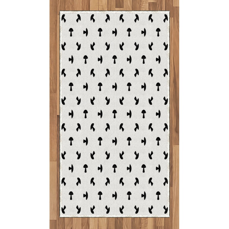 Mushroom High Density Long Fiber Poly Threads Decorative Area Rug Carpet, Rectangle 2'7" x 5'