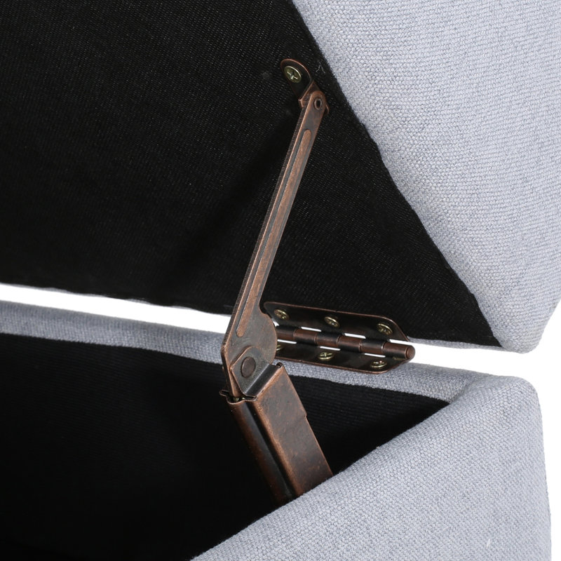 Repose-pieds moderne avec rangement pour le salon, Gris clair
