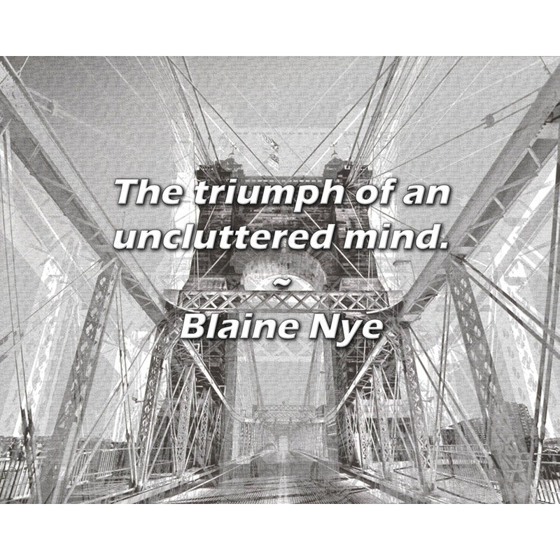 Citation de Blaine Nye: Le triomphe d'un esprit épuré.