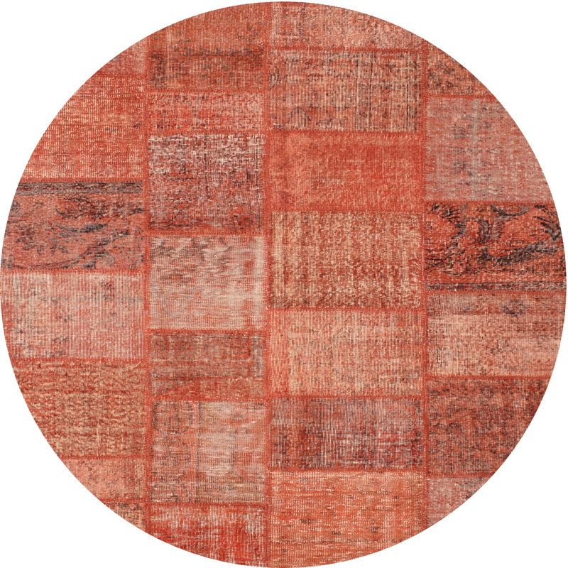 Tapis brun contemporain Alcone, Rond 5 pi