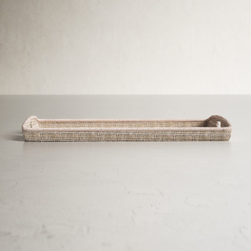 Ilonka Rattan Tray, White Wash