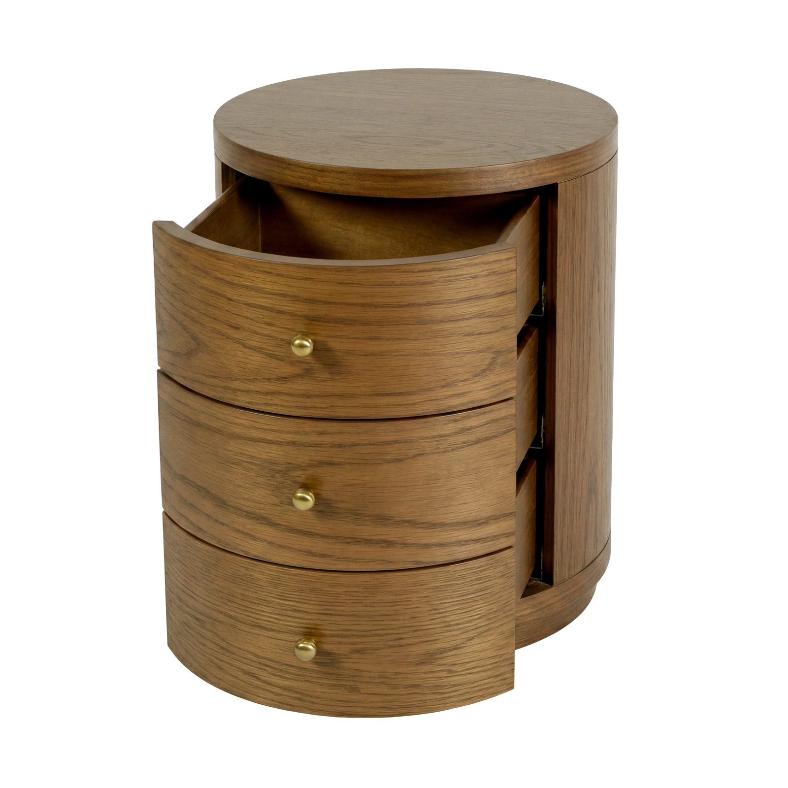 Celine 3-Drawer Acacia Nightstand, Light Natural Brown