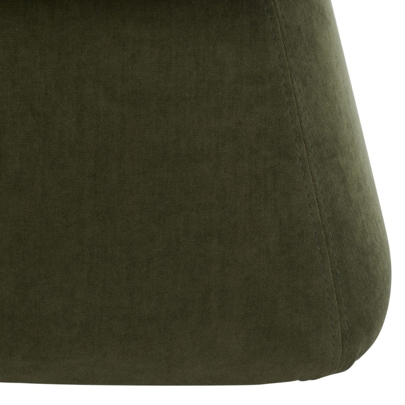 Fauteuil demi-tonneau en polyester 30,7 po Genata, Lin vert olive