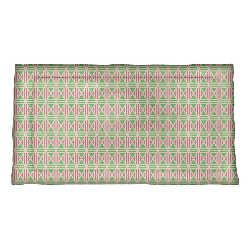 Taie décorative Katelyn Elizabeth, Microfibre, Simple standard, Rose/vert